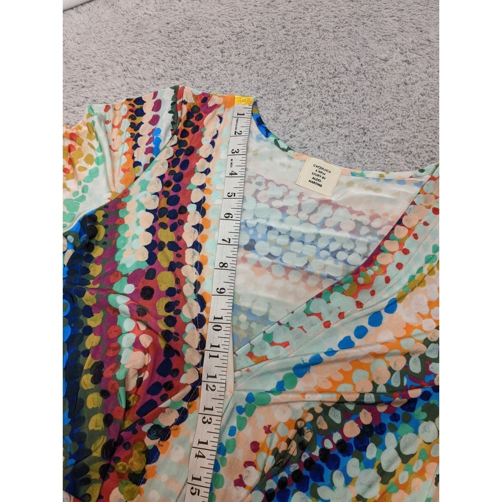 Cap Juluca Aldo Martins Dress L Colorful Abstract Cinco de Mayo Siesta Boho - Picture 10 of 16